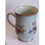 A mid 18th century Chinese export porcelain tankard;