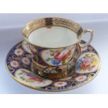 An early 19th century porcelain coffee cup and saucer;