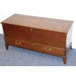 A George III oak chest;