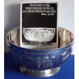 A fine, large and heavy Tessiers of Bond Street limited edition (226/2000) hallmarked silver bowl,