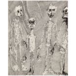 ROSEMARIE KOCZY (1939-2007) SANS TITRE (QUATRE FIGURES) 1984/89 Ink on paper 17 11/16 X 13 11/16