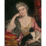 École FRANCAISE du XVIIe siècle, suiveur d’Henri GASCARDPortrait de dame avec son chien17th century,