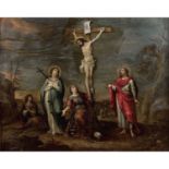 Abraham WILLEMSENS (Anvers v. 1610 - 1672)Crucifixion entre la Vierge, saint Jean, sainte Marie-