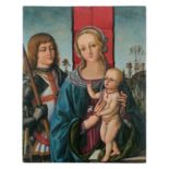 ÉCOLE OMBRIENNE VERS 1500La Vierge à l’Enfant avec saint GeorgesUmbrian school circa 1500, Virgin