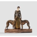 DEMETER H. CHIPARUS (1886-1947)Friends ForeverSculpture chryséléphantine en bronze doré,
