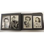 An album of approx 62 film star cards the majority with magic pen signatures, includes David