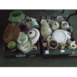 A large collection of assorted ceramics (2 boxes).