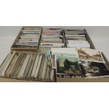 A large quantity (over 2000) mainly more modern postcards, some pre WWII, includes topo, railway,