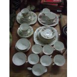 A Colclough "Hedgerow" part tea set together with another "Avon" etc.