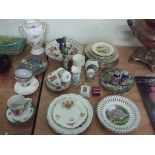 Two Noritake plates together with Coronation ware, collectors plates etc.