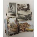 Approx 65 loose artist drawn topographic postcards together with a quantity of photo topo Somerset