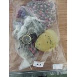 A quantity of assorted costume jewellery together with heart shaped box etc.