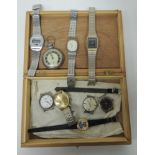 A quantity of gent's wristwatches including Lucerne, Beta quartz and others and an Ingersoll