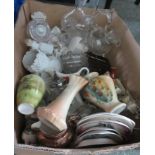 Assorted crested ware together with glassware etc.