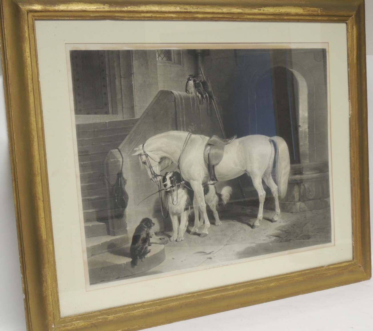 After SIR EDWIN LANDSEER RA - Favourites and Favourite Pony and Spaniels, two large monochrome