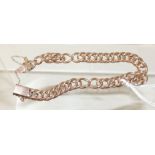 A 9ct gold hollow link bracelet, clasp A/F, 11.1g approx.