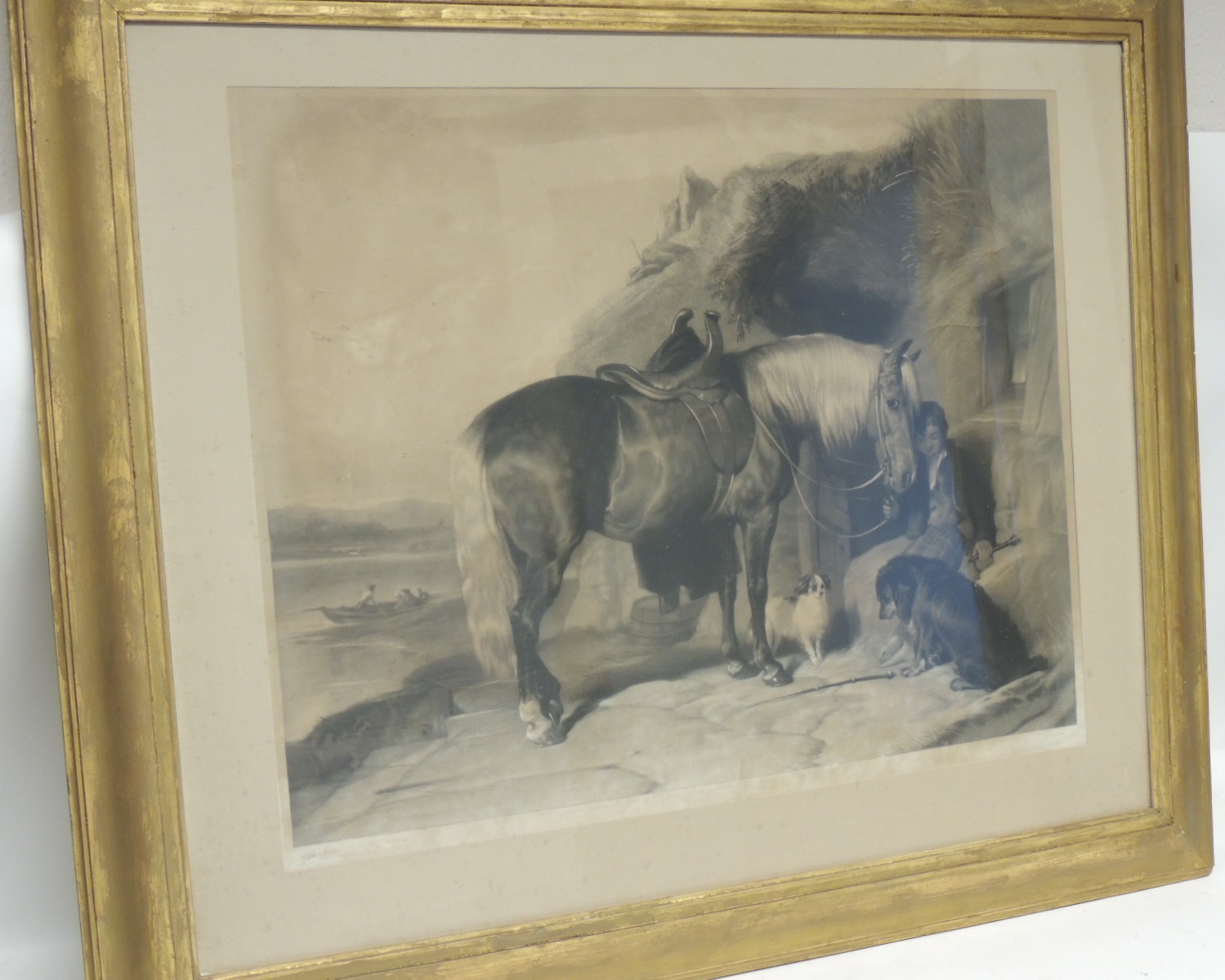 After SIR EDWIN LANDSEER RA - Favourites and Favourite Pony and Spaniels, two large monochrome - Bild 2 aus 2