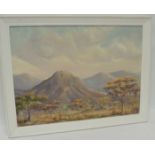 20TH CENTURY AFRICAN SCHOOL - Rhodesia, a view possibly in the Yumba Mountains, Manicaland, oil on