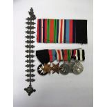 A collection of medals, to include the 1939-1945 Star, the France and Germany Star, the Defence