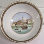A Royal Worcester porcelain bowl Canterbury Cathedral, limited edition no.3/10, 26cm diameter