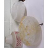 Three art deco style lampshades