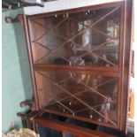 Mahogany astragal glazed bookcase on ball and claw feet 122cm x 107cm x 31cm