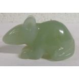 Green jade rat, 2.5cm high