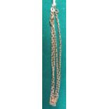 A marked 9ct gold curb chain with metal clasp, weight 4.8g