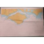 Collection of twenty two maritime maps to include The Solent, Falmouth Harbour etc