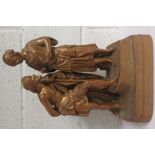 Gilt parian figural group titled Eliezer and Rebecca