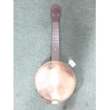 The Gibson banjo mandolin 54cm long, lacking stings and uncased