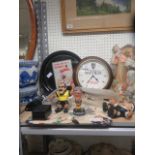 Guinness tray together with Guinness other items to include a clock, cufflinks, a beer towel, a