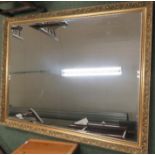 Gilt rectangular wall mirror, 130cm x 101cm