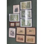 Quantity of prints to include four hunting prints