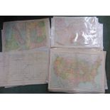 Quantity of approximately one hundred unframed maps