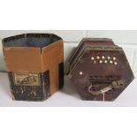 20 key German Concertina in card board case