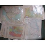 Quantity of approximately one hundred unframed maps