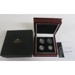 London Mint Office, 1937-1952, King George VI four coin set of Maundy coins, cased and with