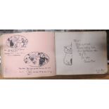 A autograph book containing pictures, poems etc dated from 1912 to 1919