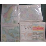 Quantity of approximately one hundred unframed maps