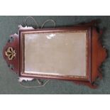 Georgian mahogany wall mirror