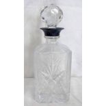 CUT GLASS DECANTER WITH MOUNTS