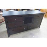 EARLY 21ST CENTURY SIDE BOARD WITH PANEL DOOR & 6 DRAWERS