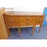 19TH CENTURY MAHOGANY SIDEBOARD WITH 2 CENTRALLY SET DRAWERS FLANKED BY 2 PANEL DOORS WITH