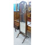 EARLY 20TH CENTURY MAHOGANY FRAMED CHEVAL MIRROR