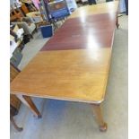 LATE 19TH CENTURY MAHOGANY DINING TABLE WITH 3 EXTRA LEAVES 306CM LONG