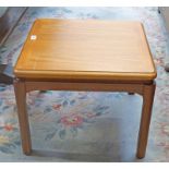 SQUARE TEAK OCCASSIONAL TABLE