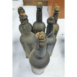 6 LATE 19TH OR EARLY 20TH CENTURY PORT/WINE BOTTLES