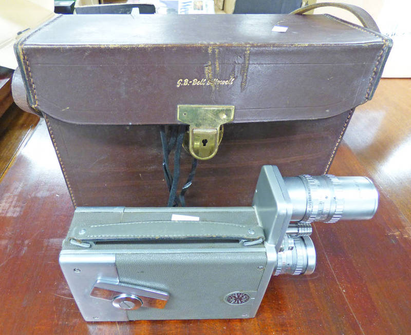 BELL & HOWELL 16 MM CAMERA WITH TWO TAYLOR & HOBSON LENSES,