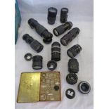 SELECTION OF CAMERA LENSES/OBJECTIVES INCLUDING PRINZFLEX, PHOTAY, VIVITAR,